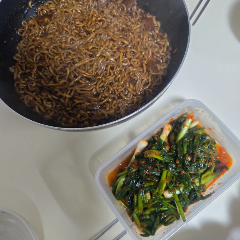 파김치랑 짜파게티 ~
