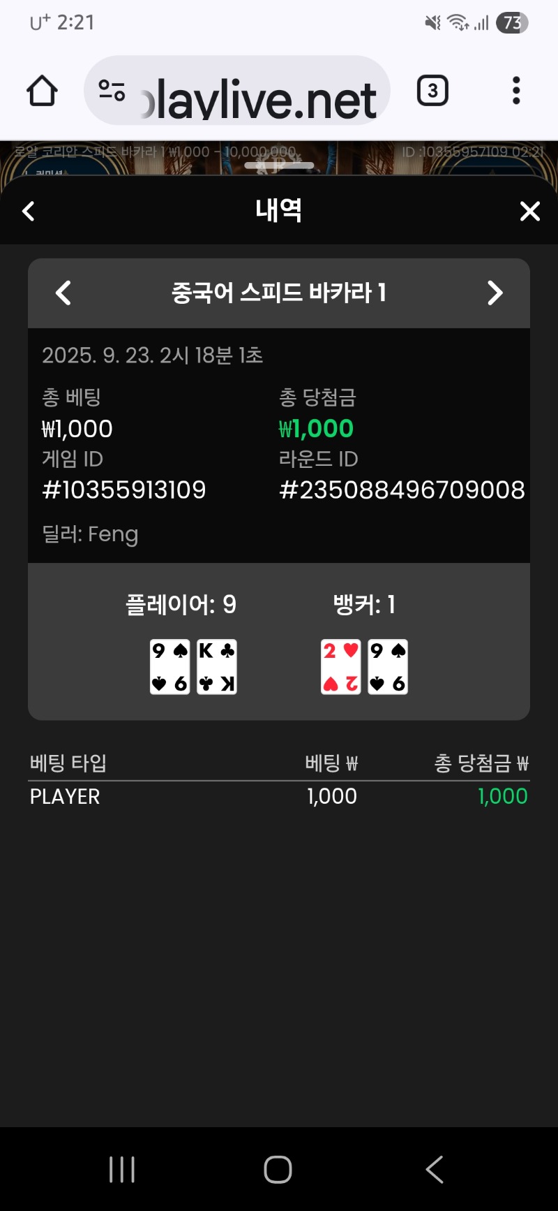 바카라 이김