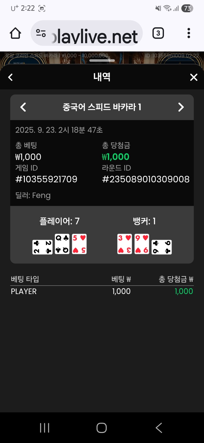 바카라 이김