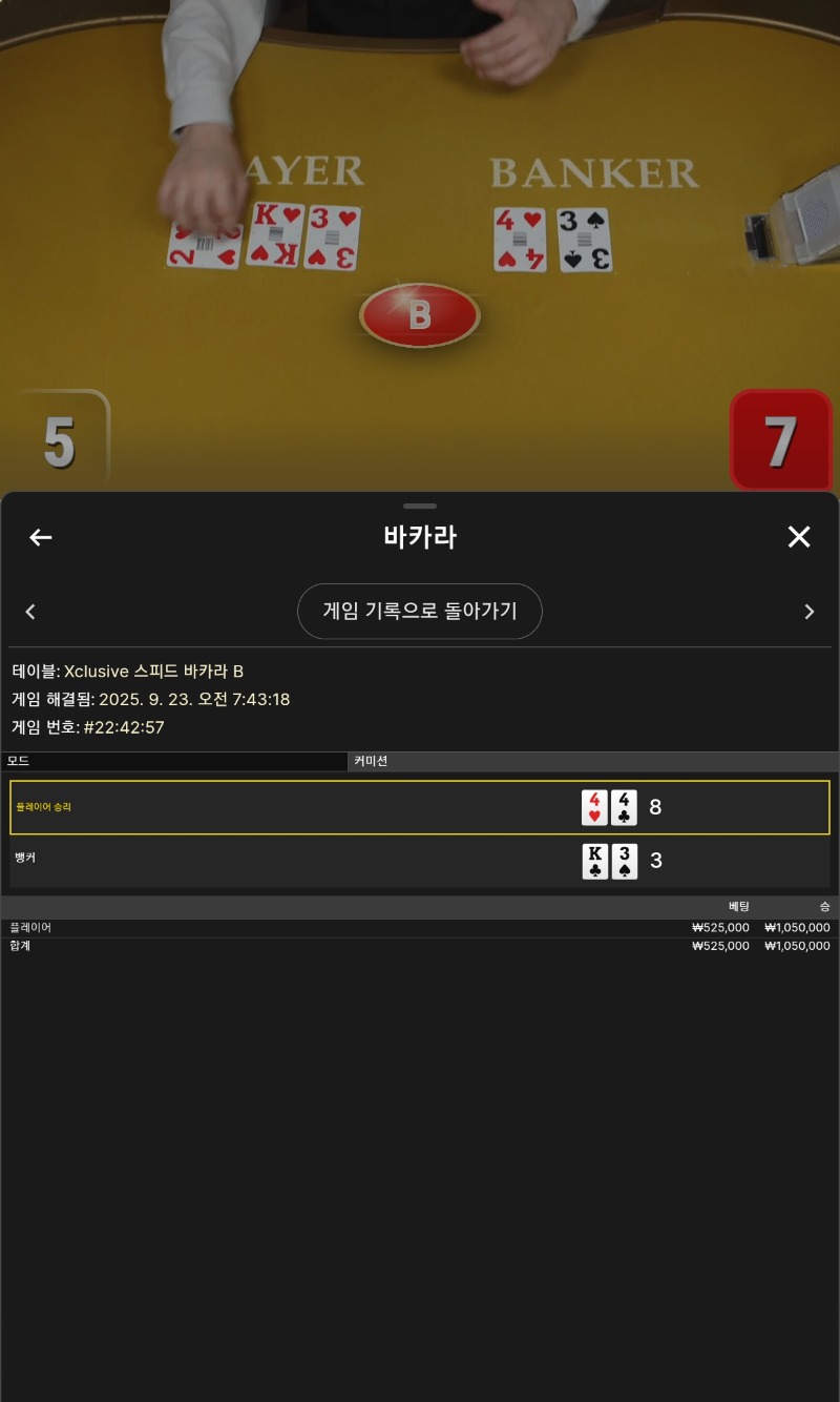 바카라  승