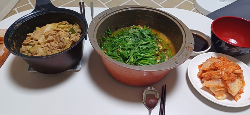 간만에 저녁사진.돼지불백 동태찌개