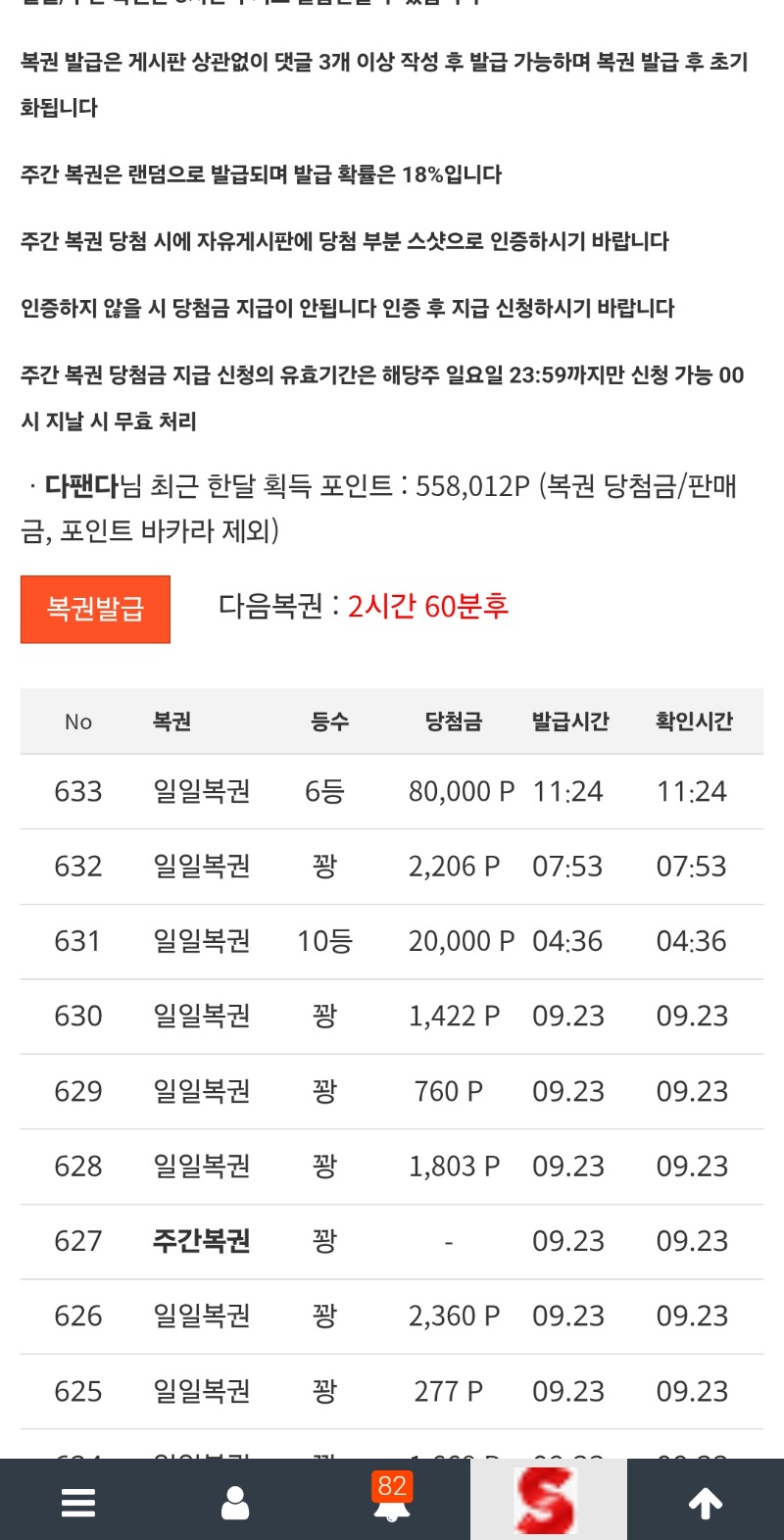 일복6등당첨감사