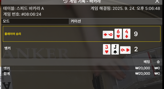 바카라 패 1