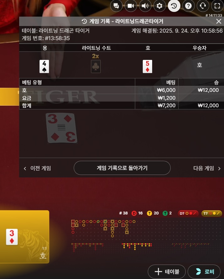 라이트닝용호 소액 2승
