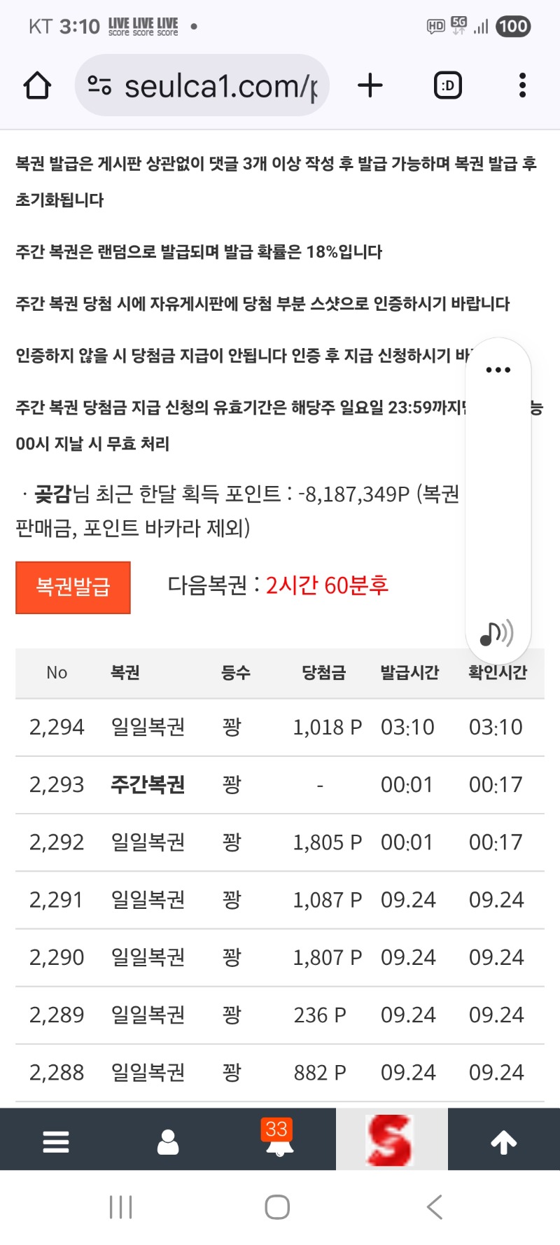 일복   그냥가네요