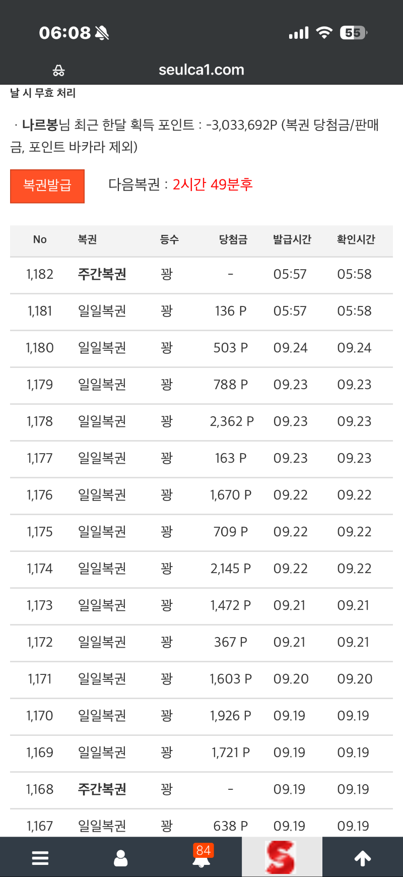 아쉽지만. 쌍복이는 꽝 꽝~~~