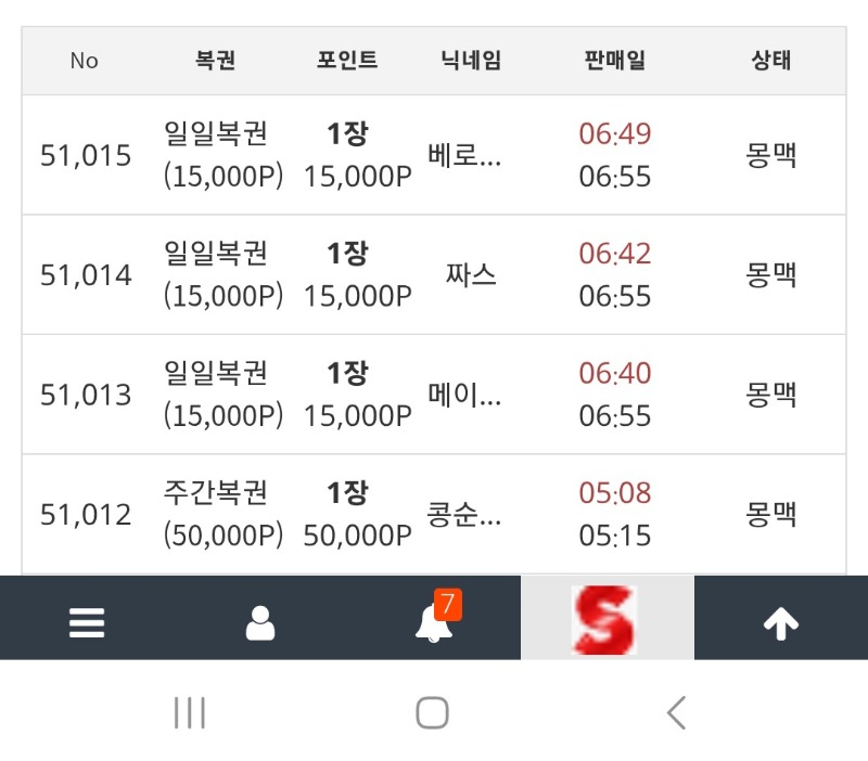 알면서 구매한 베로니카형님,메베형님,짜스님복권구매