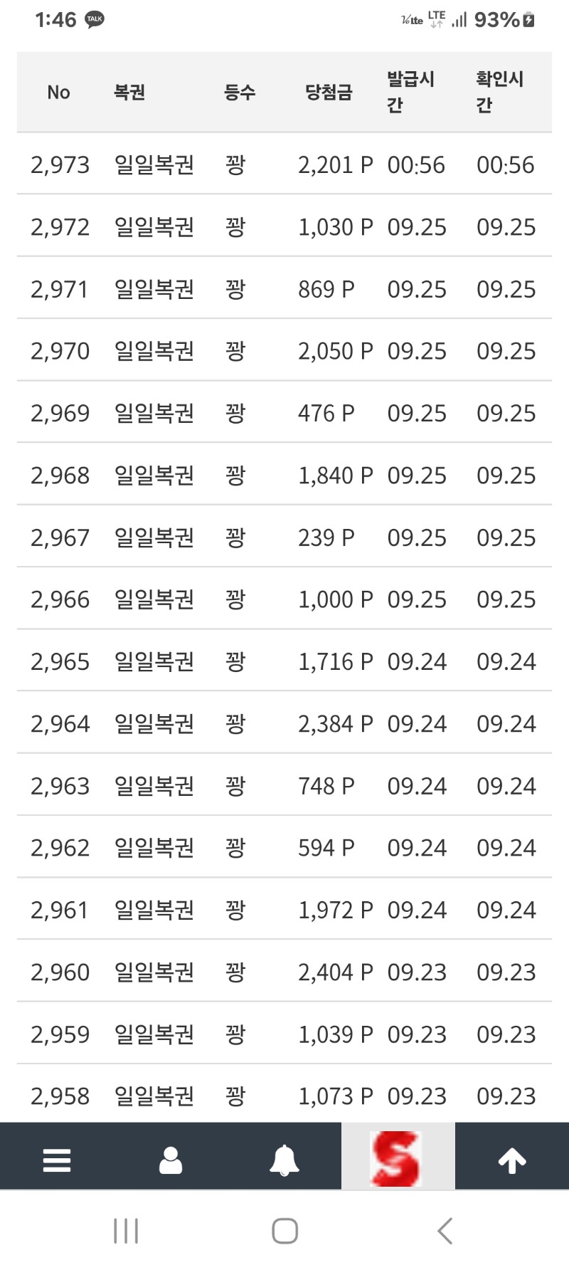 100꽝 순항중~~