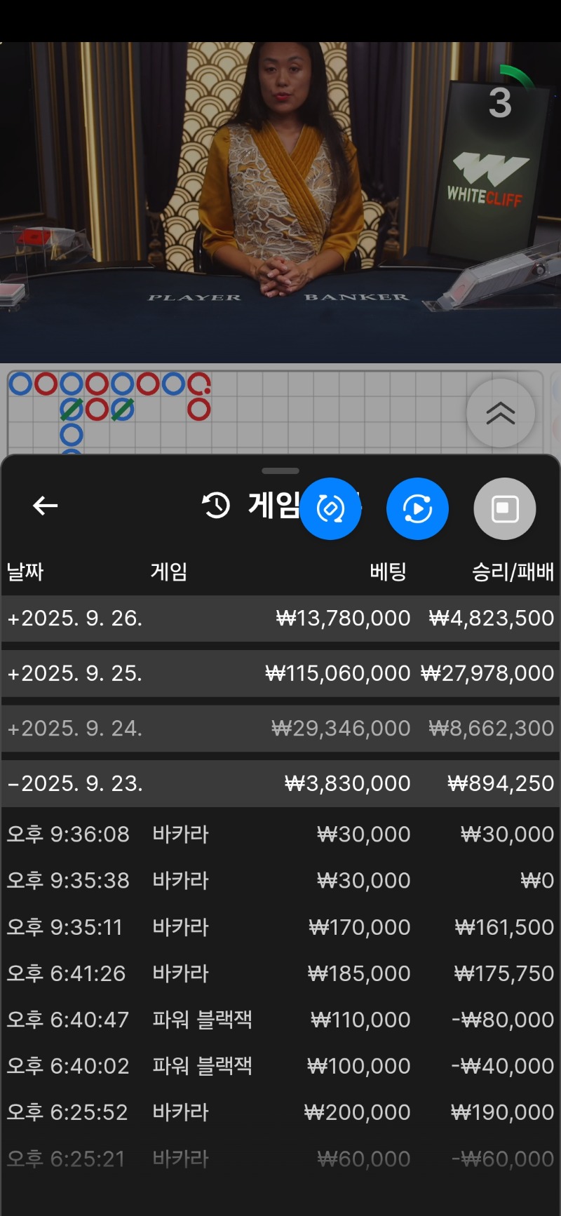 4일간 수익