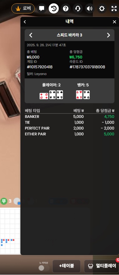 카라 소액 2승