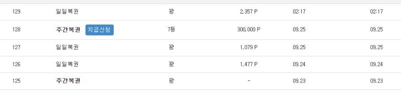 주간복권 30만 당첨 ㅎㅎ