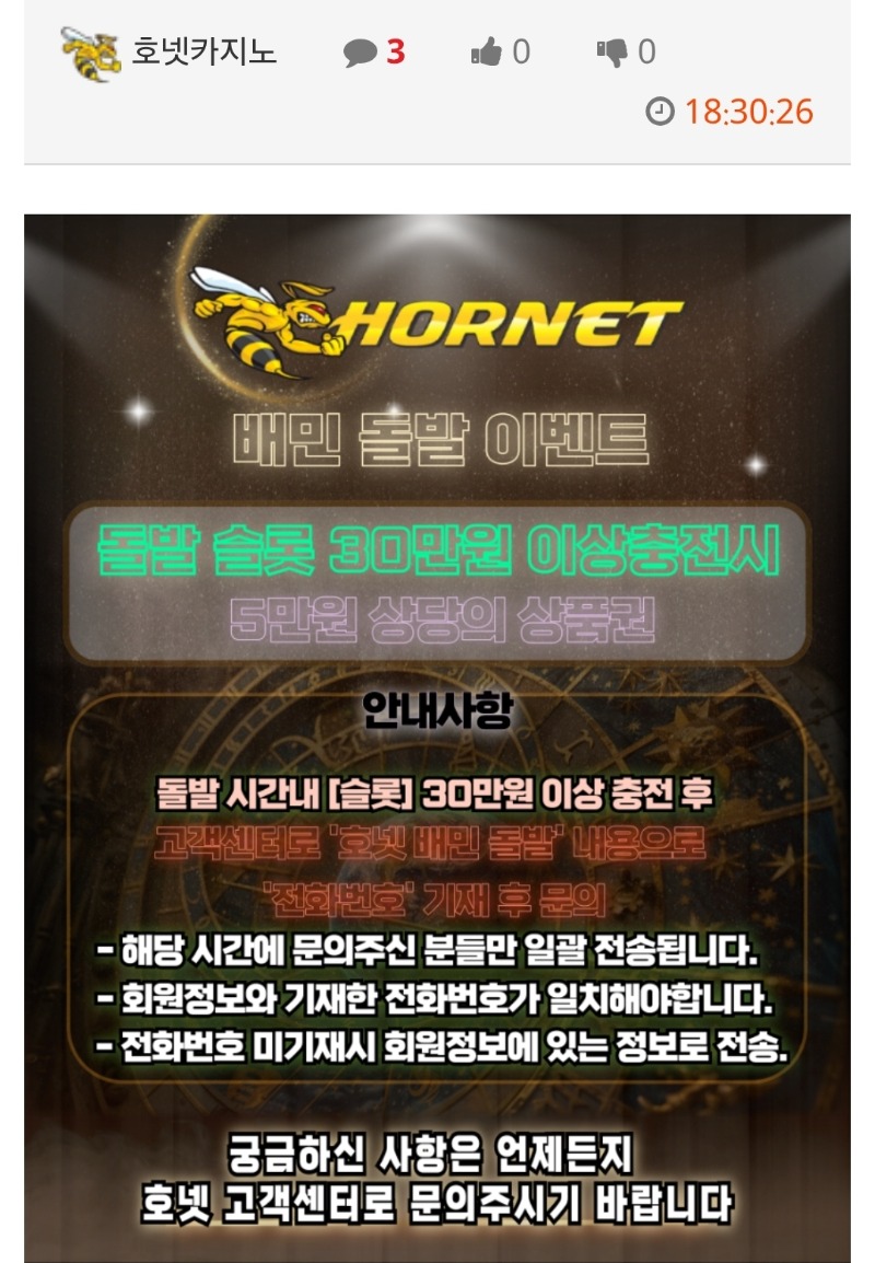 호넷 돌발이~~~~~