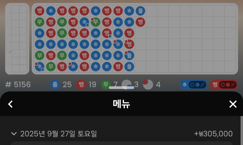 바카라 수익으로 마감