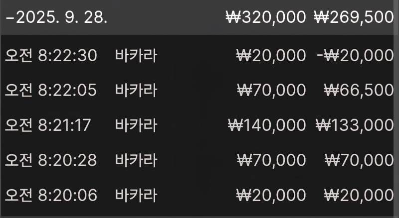 5만콩으로 바카라4깡
