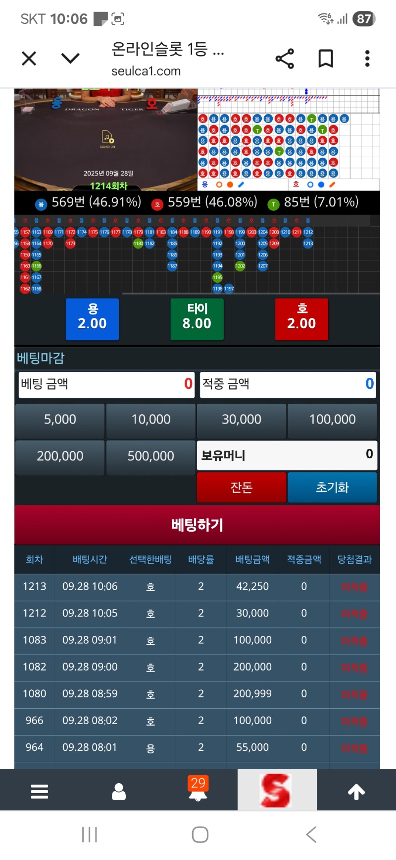 모닝 용호 완패...