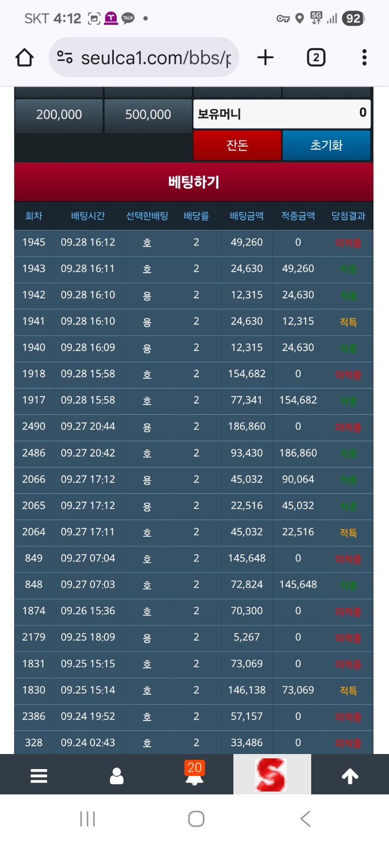 적중률은 좋은데  항상깡실패