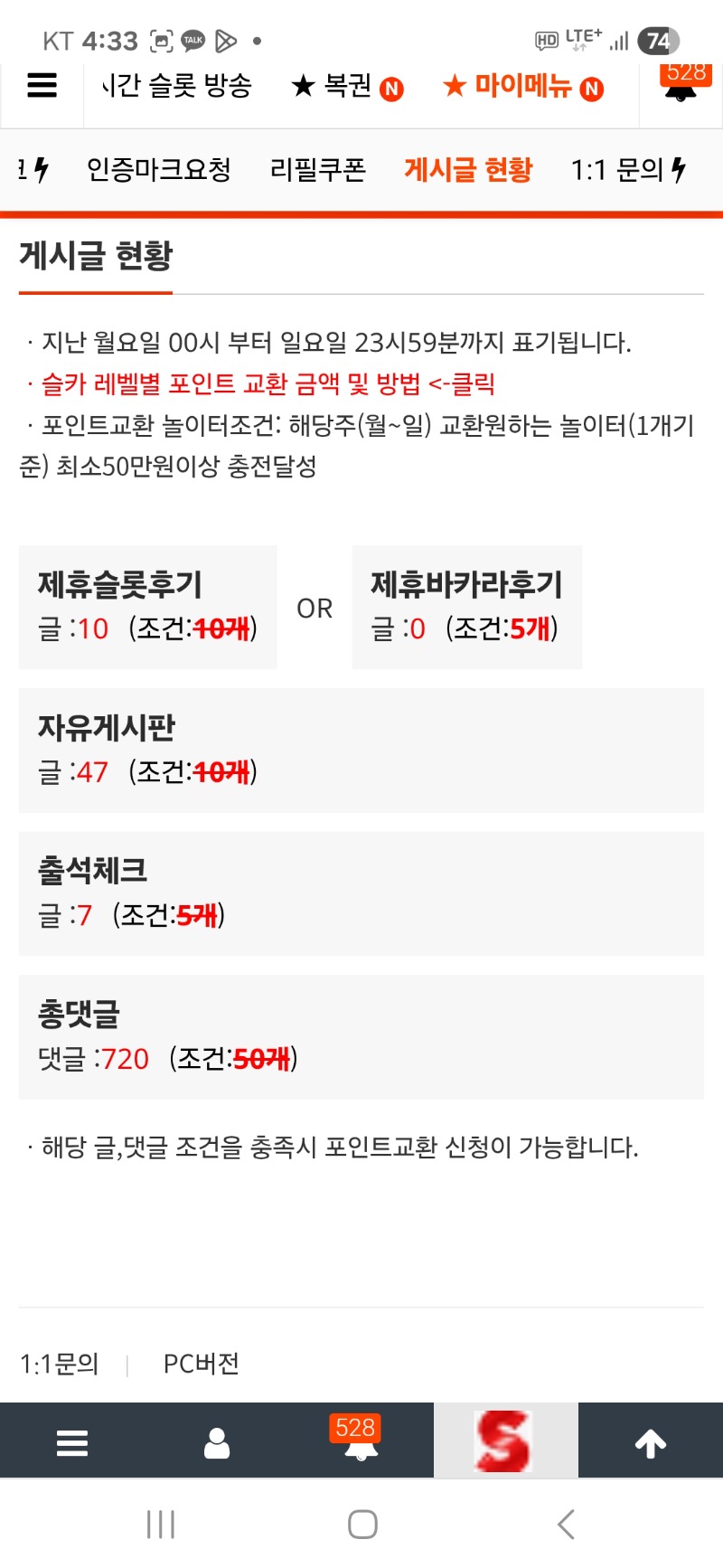 게시글 현황