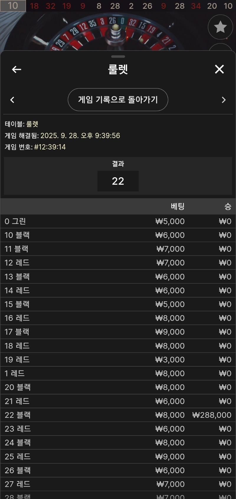 룰렛3승