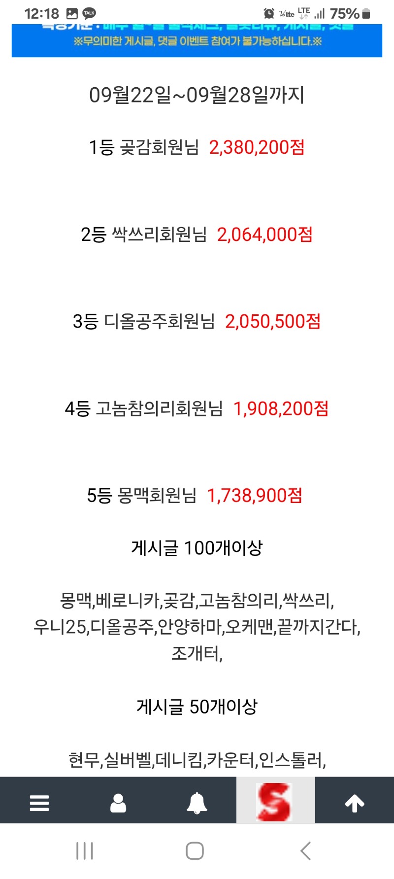 활동왕 입상하신분들~!!!
