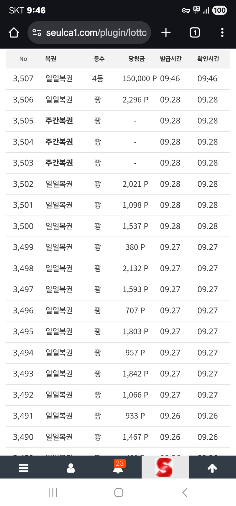 일복4등 감사요