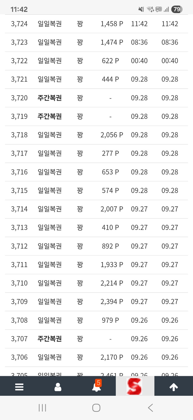 꽝으로 이제 한페이지 채웠내ㅠ