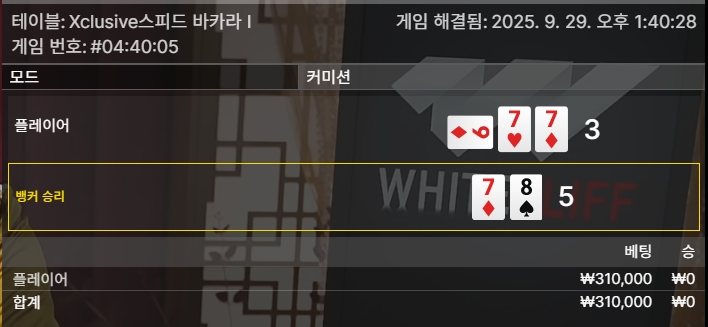카라 승부 패