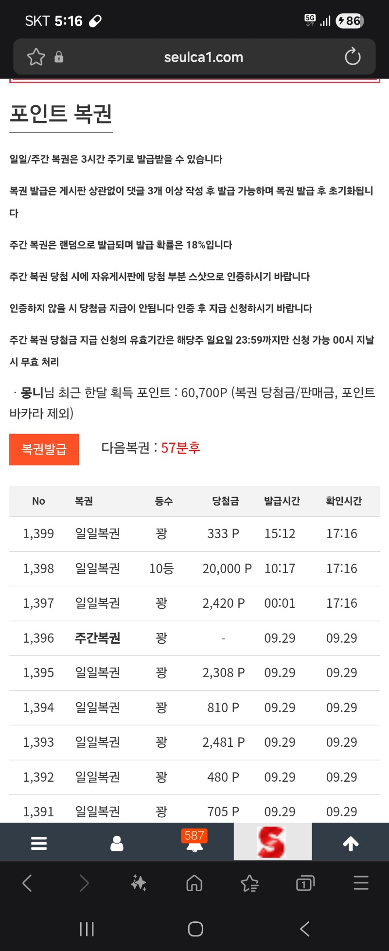 일복10등 당첨이 됐는데 된거같지 않은 ㅋ
