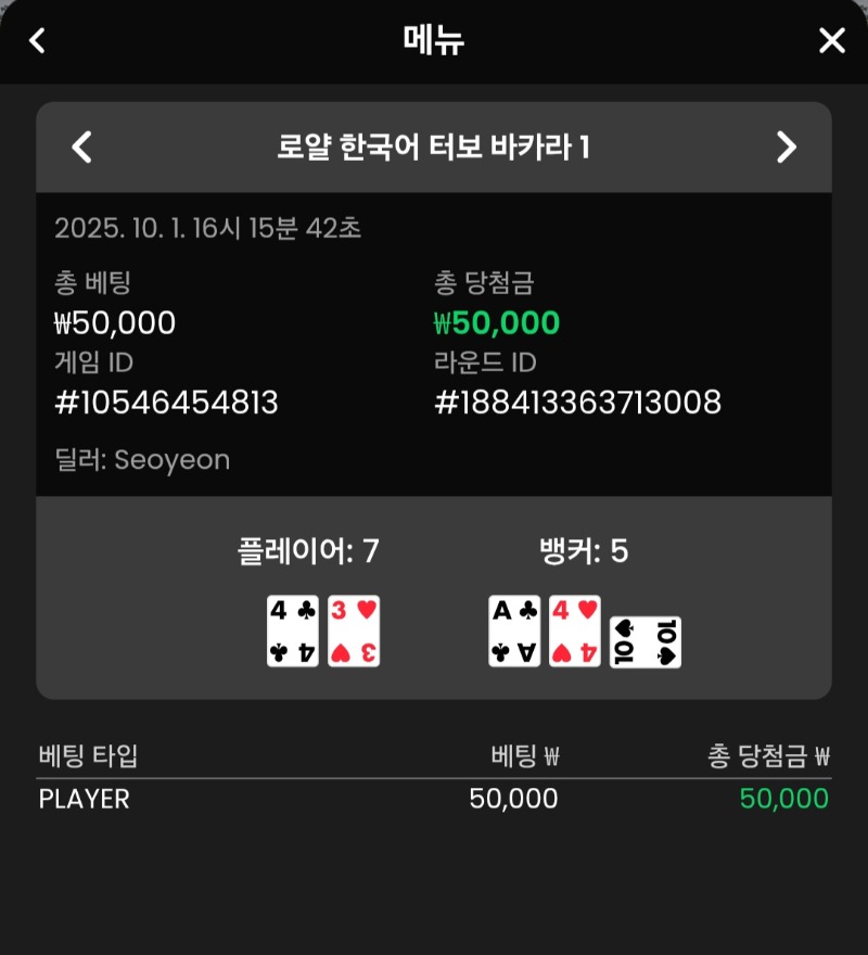 바카라 플레이어 승