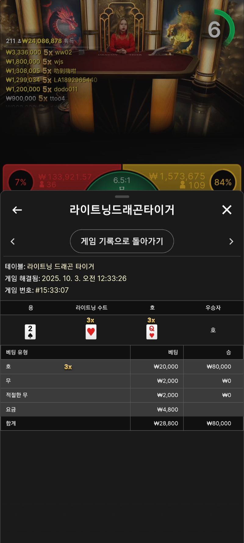 라이트닝용호다 오늘은