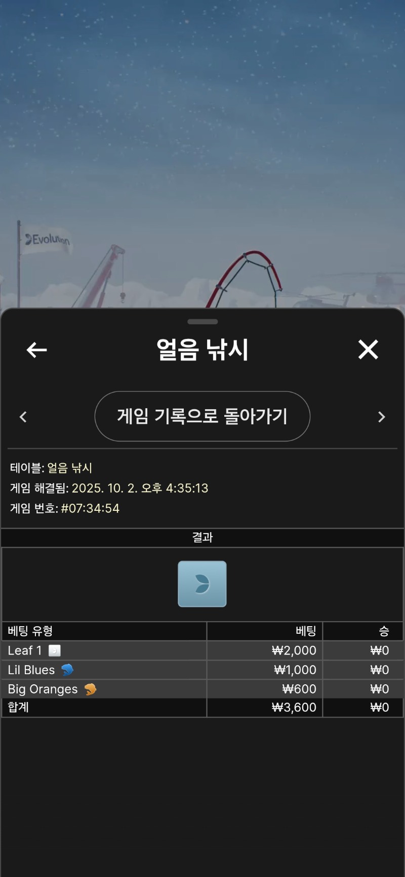 얼음낚시  졌다