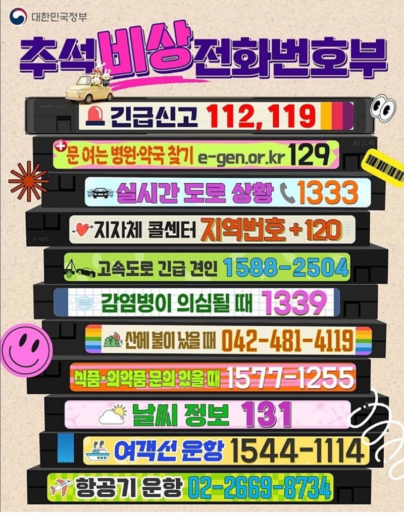 명절 비상 전화번호부