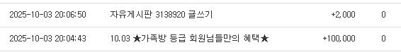 토끼 추겜에 가족방 포인트까지~