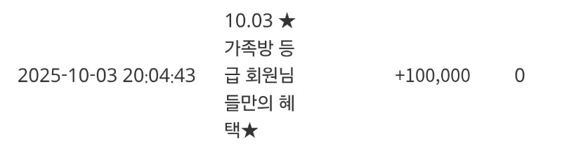가족방 포인트 감사합니다!