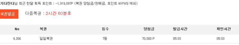 일복 7등