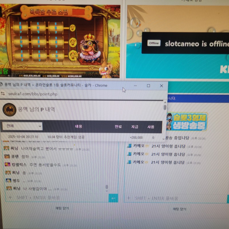 랑랑이 추겜당첨슬포~