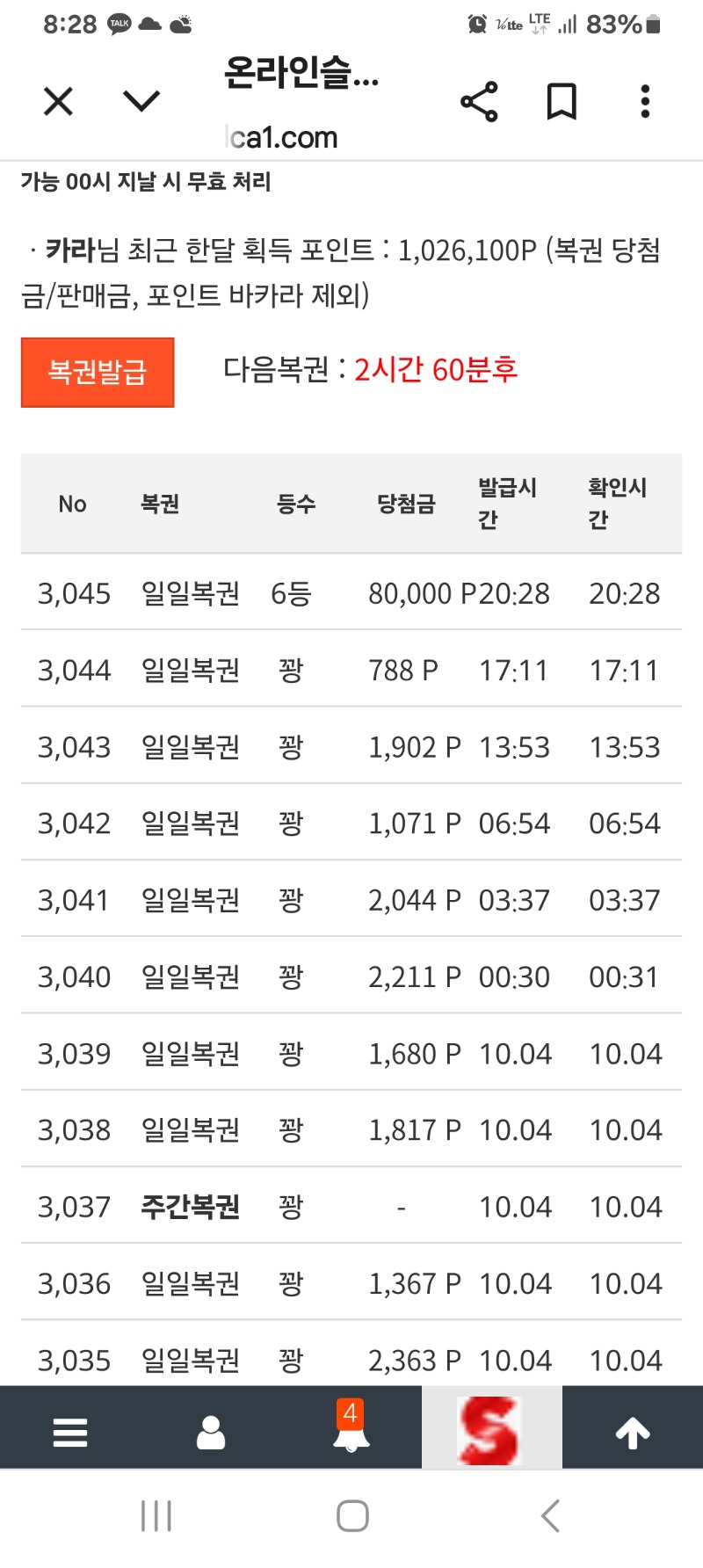 어쩐 일이랴? 일복6등!!