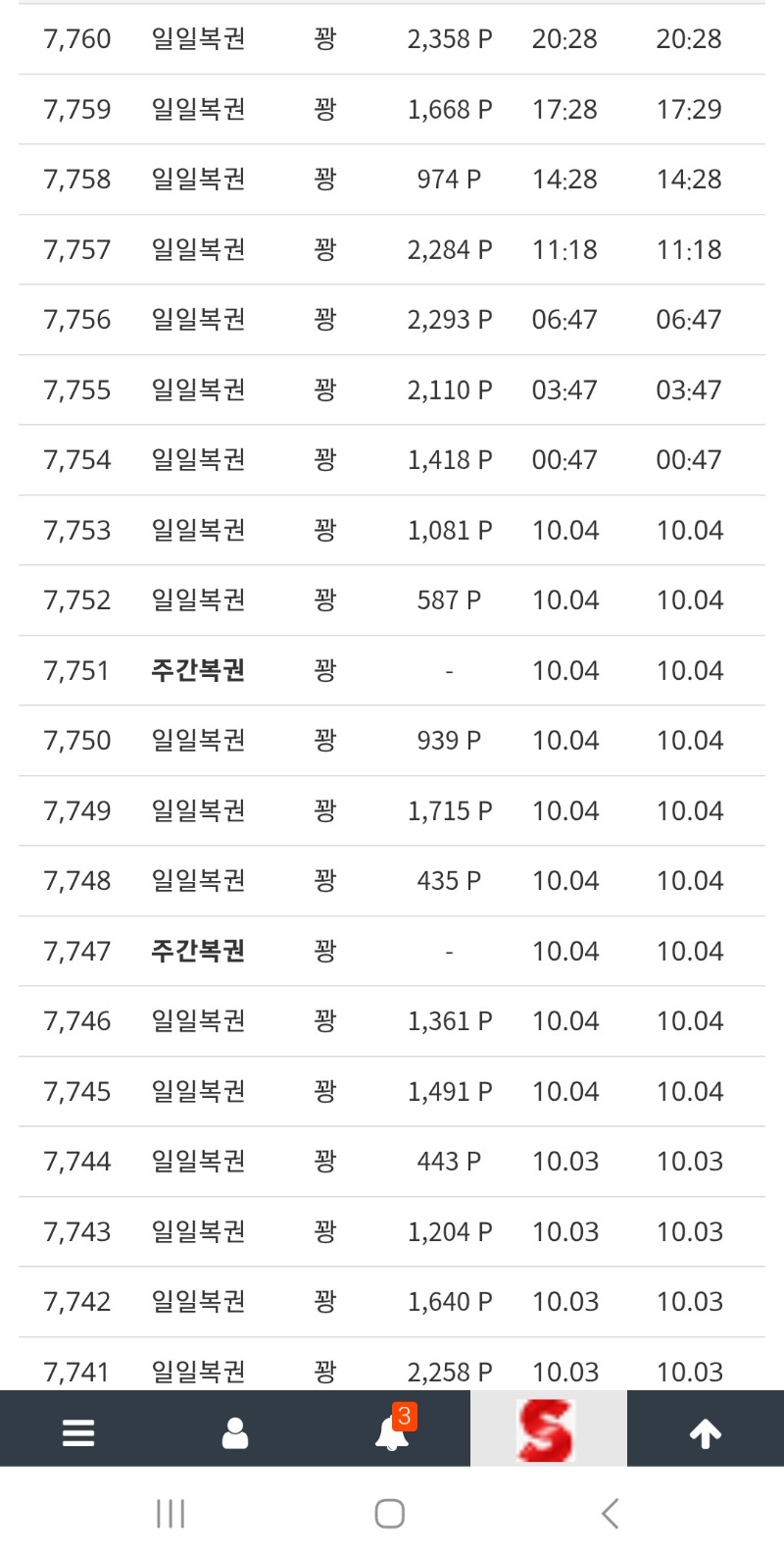오늘도 잠을 분명잔거같기는 한데 복권 7개나발급받았네ㅋㅋㅋ