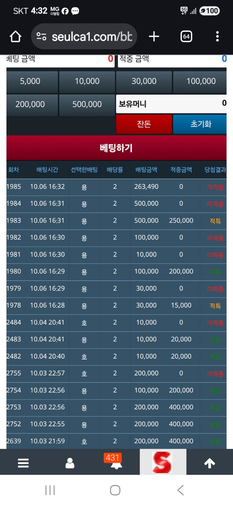 도박은 결과론 ㅠ