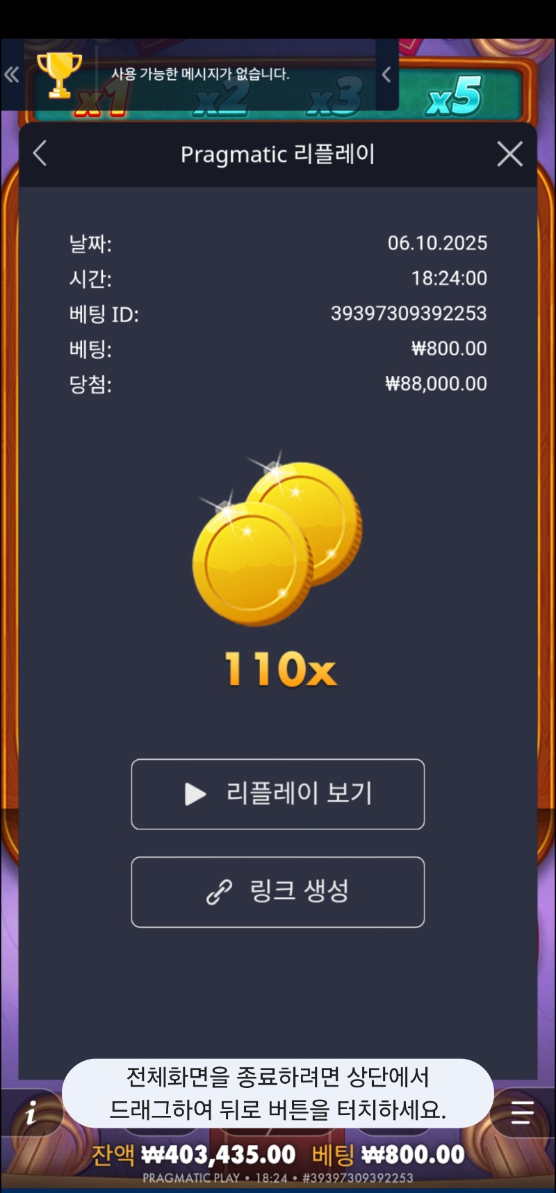 포춘에이스110배