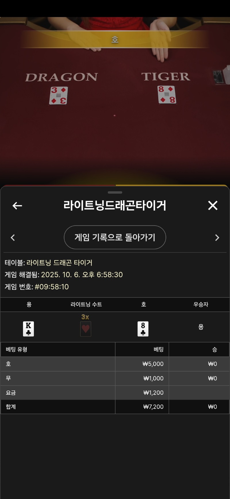 라이트닝  용호 1패