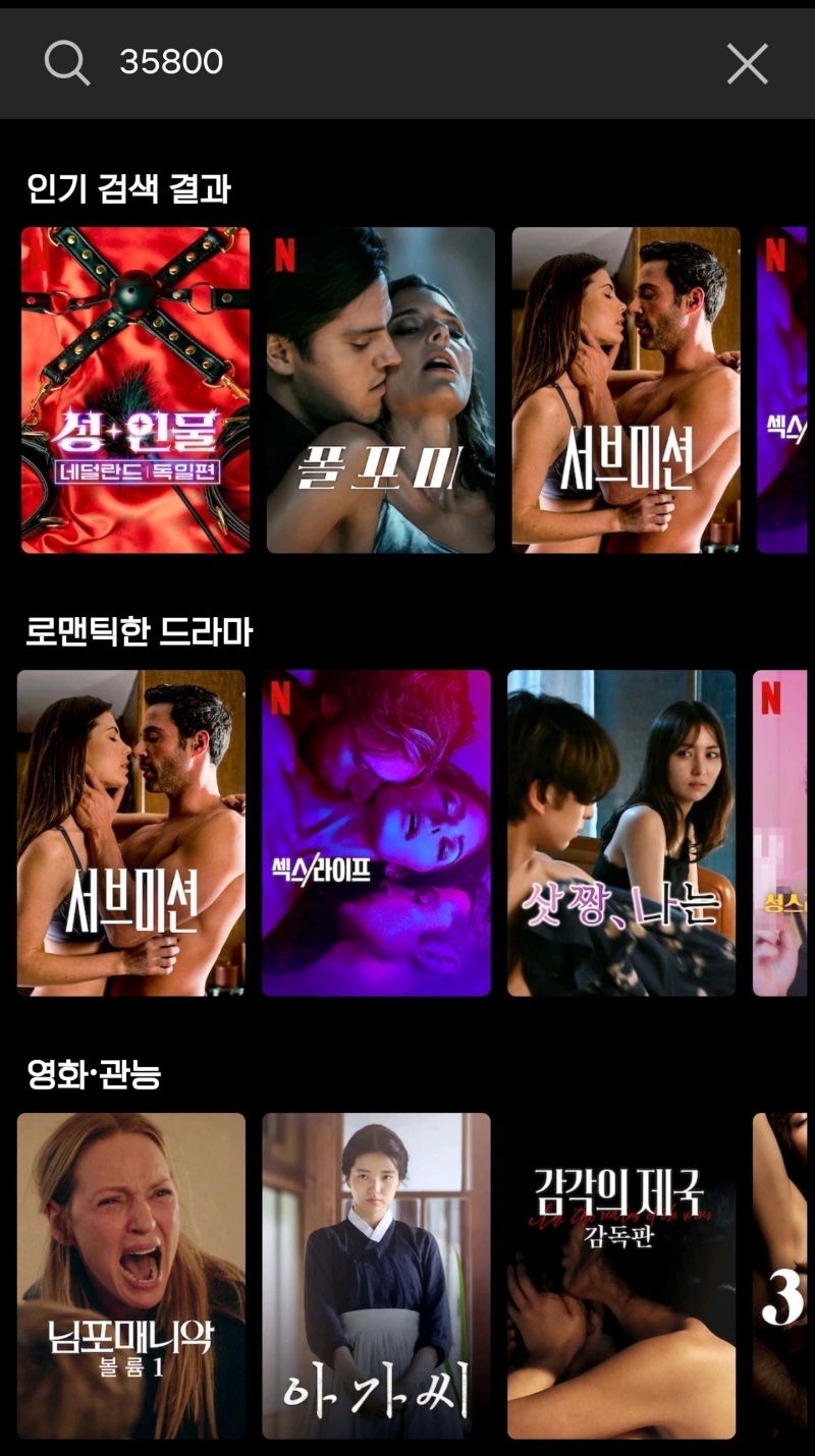 넷플릭스: 성인물 찾는 팁