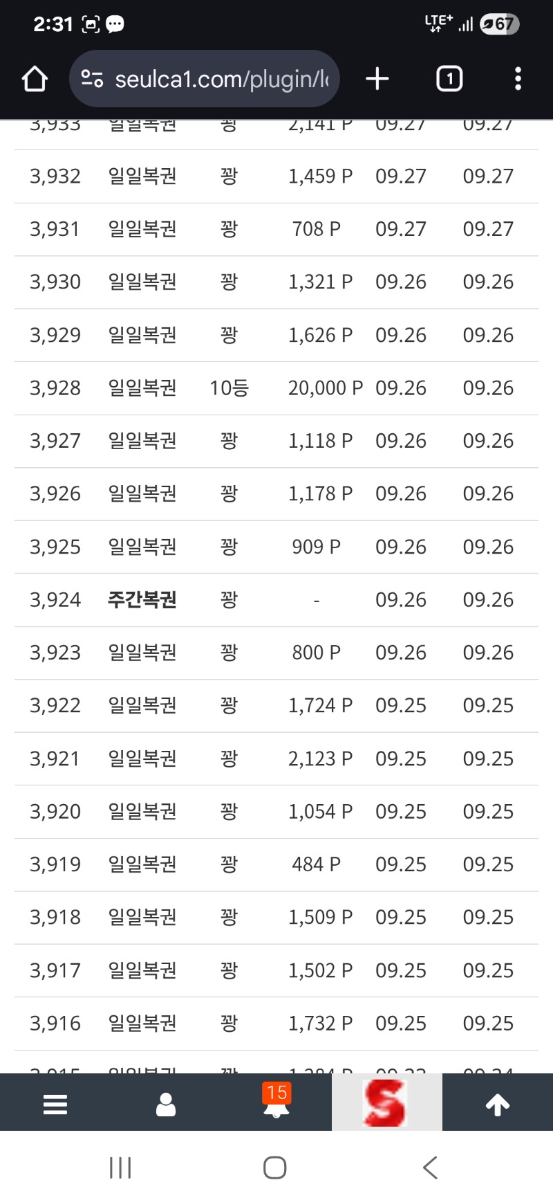 한페이지에 한장씩 나오던 주복이~~