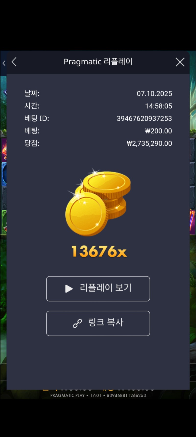 멀린 13676배