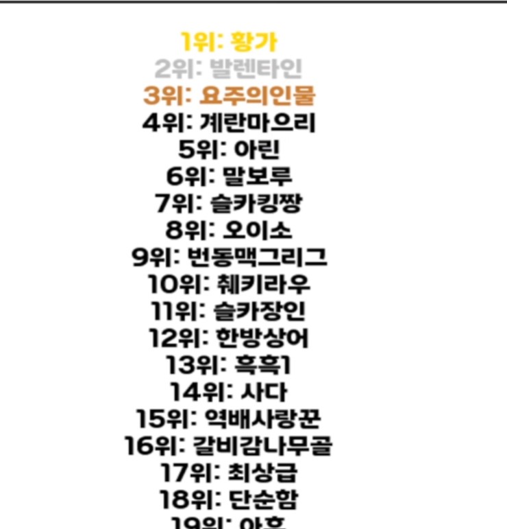 ❤️ 추석 명단 대충~ 130등까지 ❤️