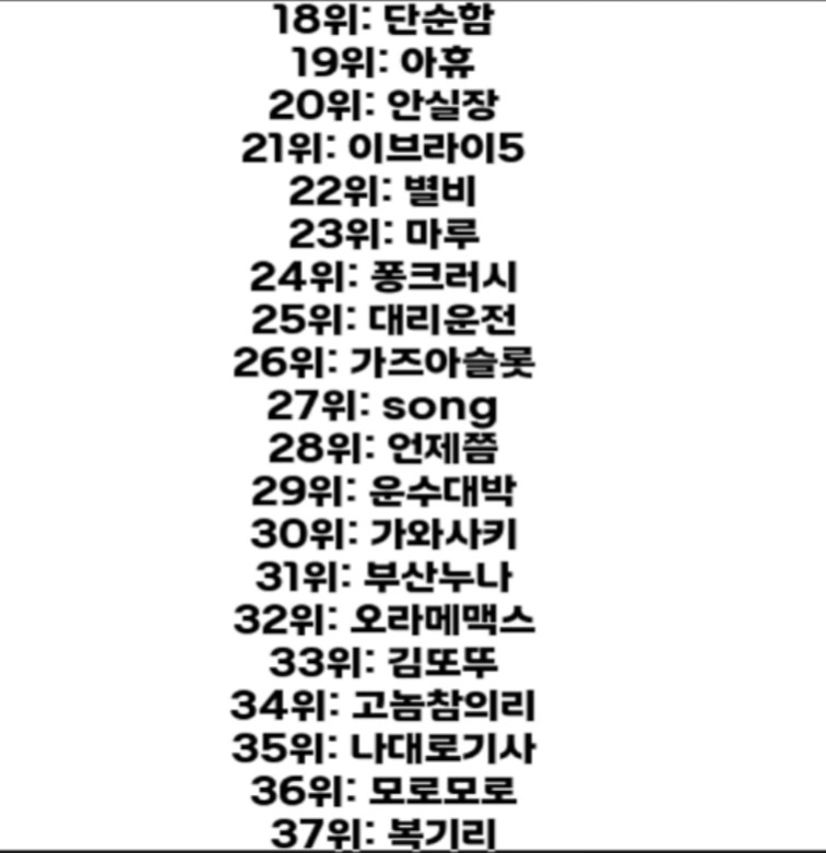 ❤️ 추석 명단 대충~ 130등까지 ❤️