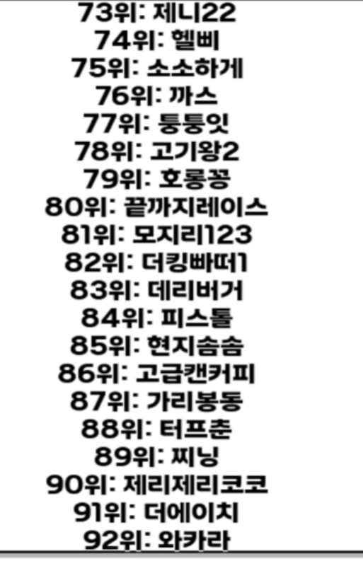 ❤️ 추석 명단 대충~ 130등까지 ❤️