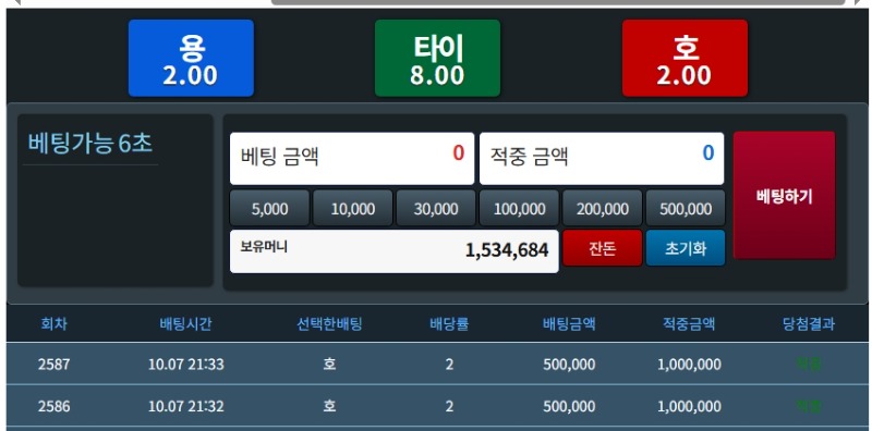 미니형난 50만포 손실 슬용호 50만포 2깡성공으로 수익전환!!