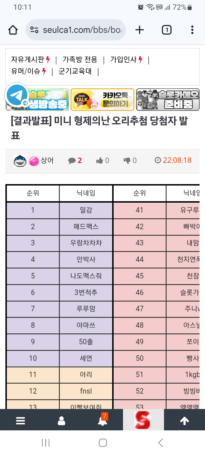 미니형난 6등피자당ㅠ