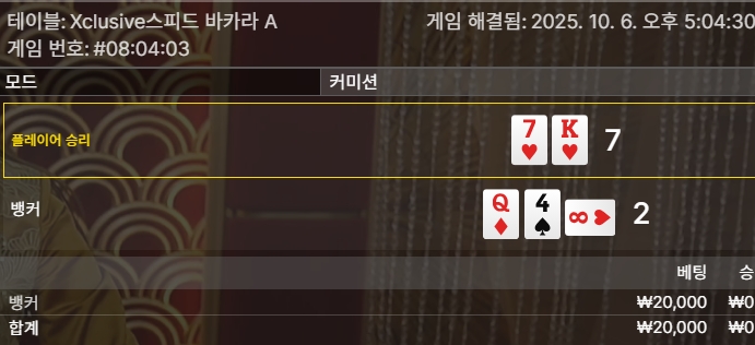 바카라 금조도 패배 ㅠ_ㅠ
