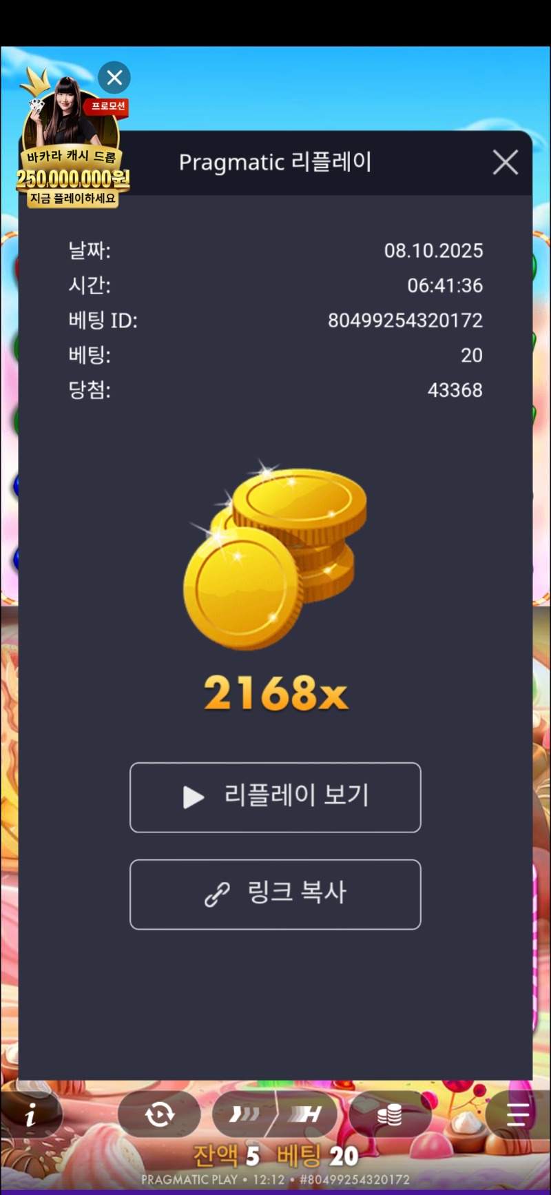 스윗보난자1000. 2168배